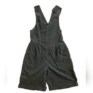 Vintage Bon Magique Short Corduroy Green Overalls Size 9/10